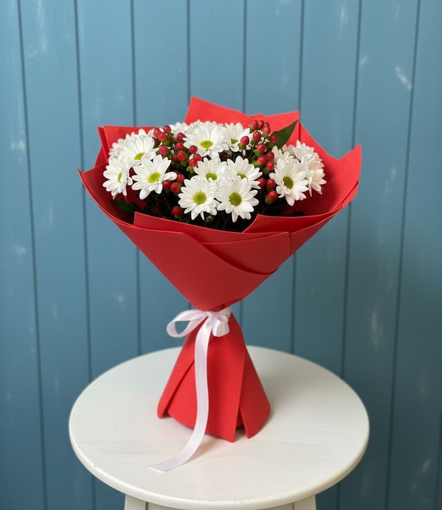 Букет цветов из: Хризантемы в Букановской