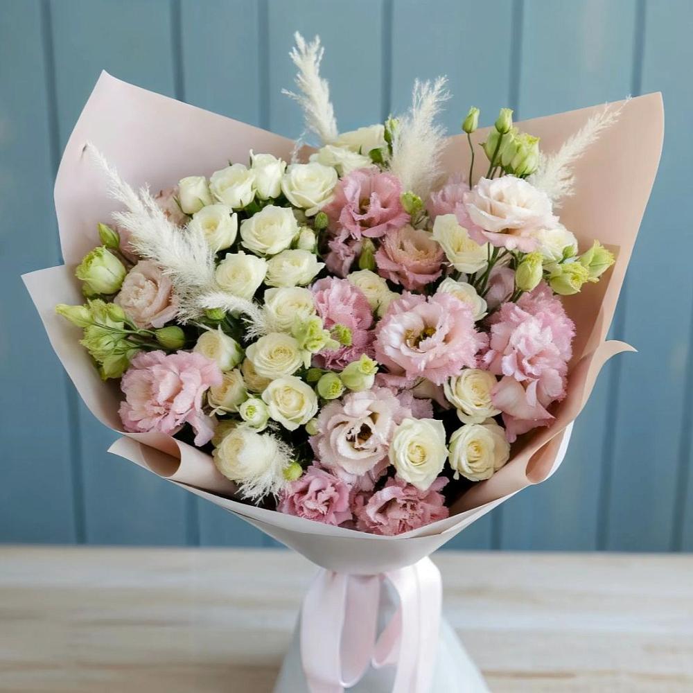 Букет цветов из: Альстромерии и Розы в Букановской