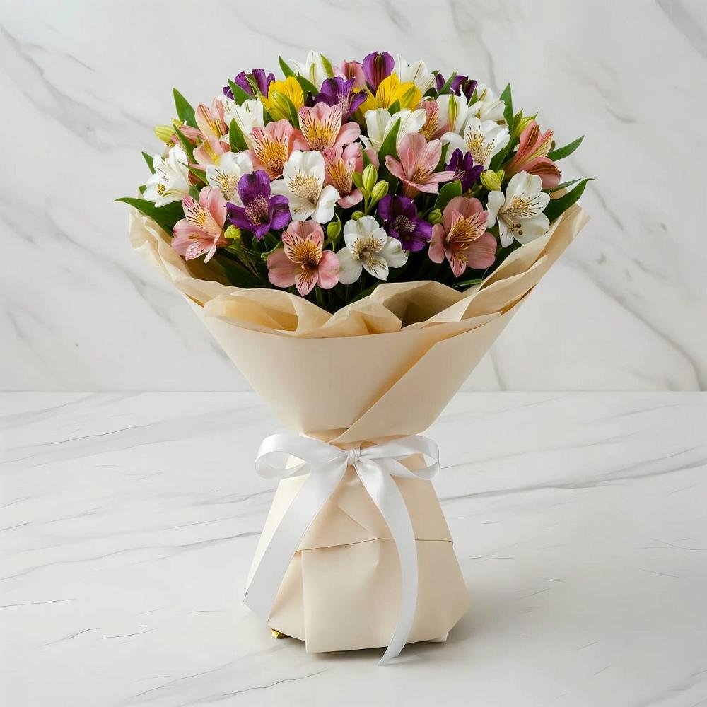 Букет цветов из: Альстромерии в Букановской