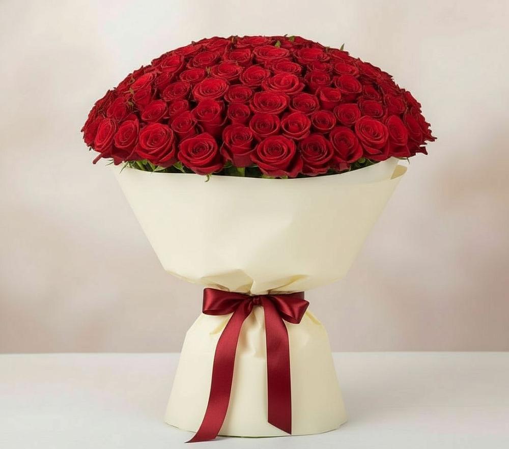Букет 101 Красная роза Милано в Букановской