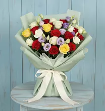 Букет цветов из:  Розы в Букановской