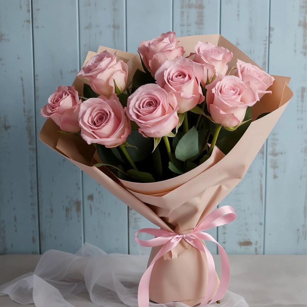 Букет цветов из: Розы в Букановской