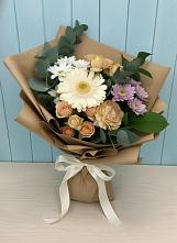 Букет цветов из:  Герберы и Хризантемы в Букановской