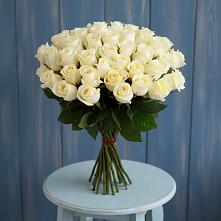 Букет 51 Белая роза Эдлесс Лав в Букановской