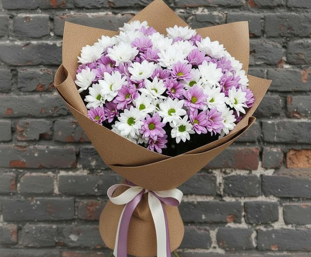 Букет цветов из: Хризантемы в Букановской