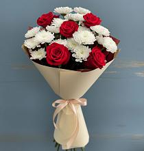 Букет цветов из:  Розы и Хризантемы #REPLACE_PRED# Букановской