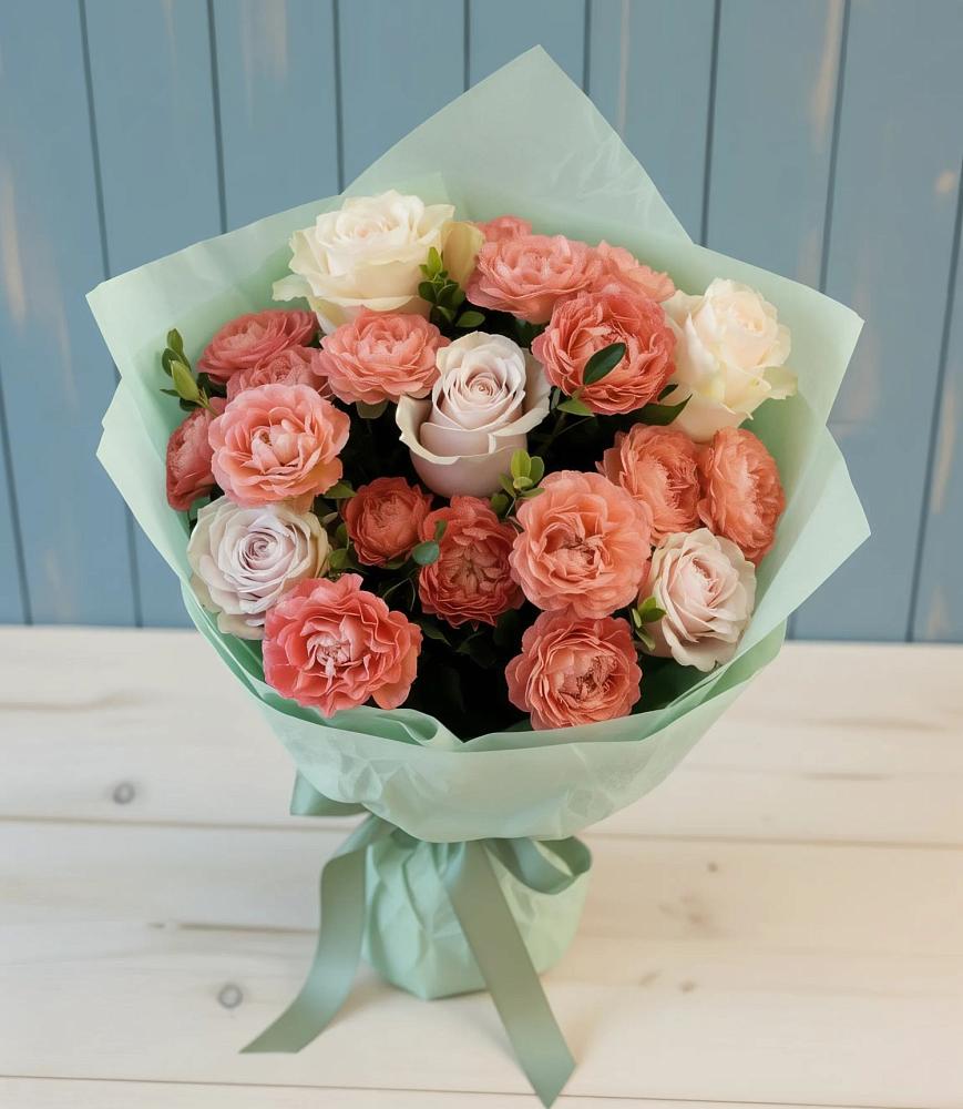 Букет цветов из: Розы в Букановской