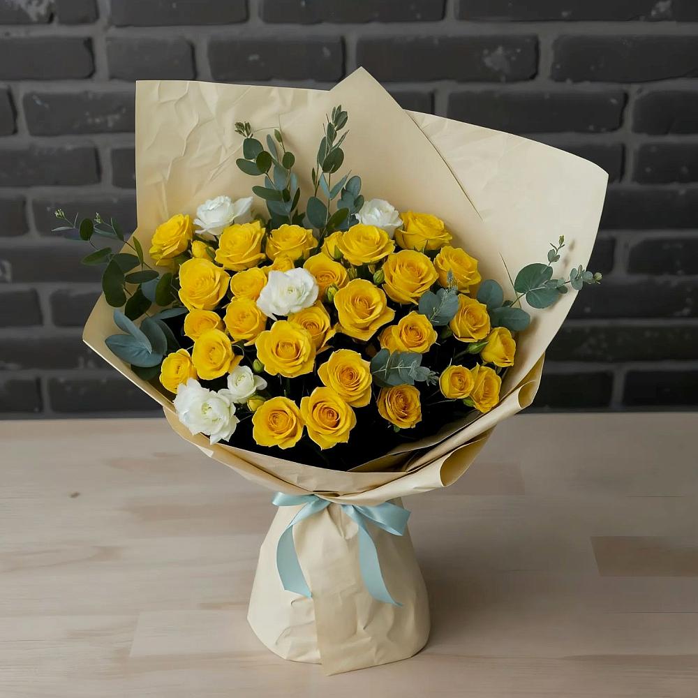 Букет цветов из: Розы в Букановской