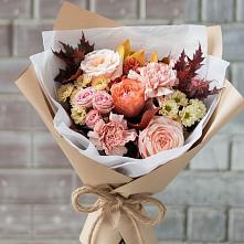 Букет цветов из:  Гвоздики, Хризантемы и Розы в Букановской