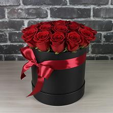 Цветочная композиция из Розы в шляпной коробке в Букановской