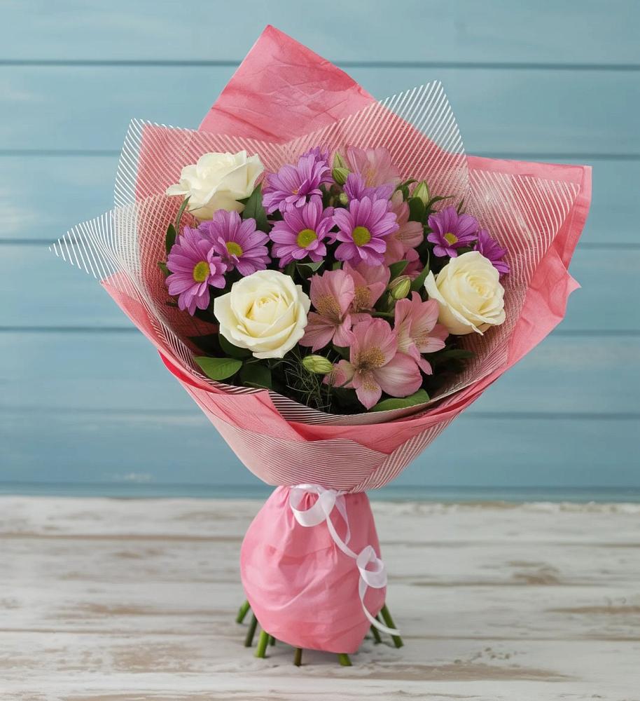 Букет цветов из: Герберы в Букановской