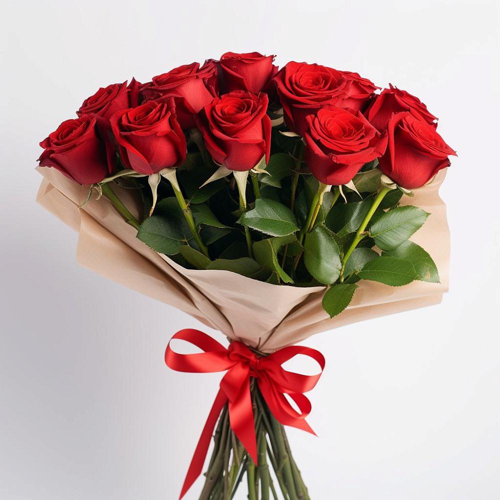 Букет 11 Красных роз Эдлесс Лав в Букановской